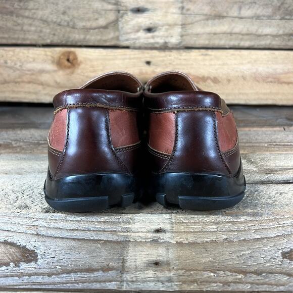 Allen Edmunds Boulder Leather Slip on Loafers - Brown/Black - 11.5 - Picture 4 of 8